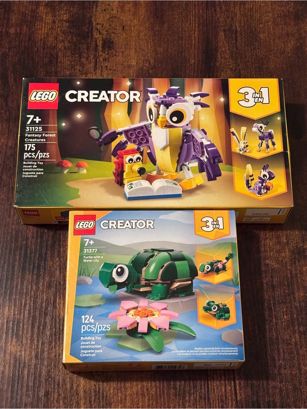 LEGO® Creator 3 in 1 Fantasy Forest Creatures 31125 PLUS 31377 Turtle with Lily